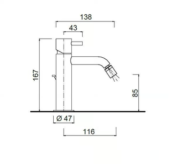 MY FUTURE - 5907 - Single handle chromed brass bidet mixer by Rubinetteria Giulini - view 3